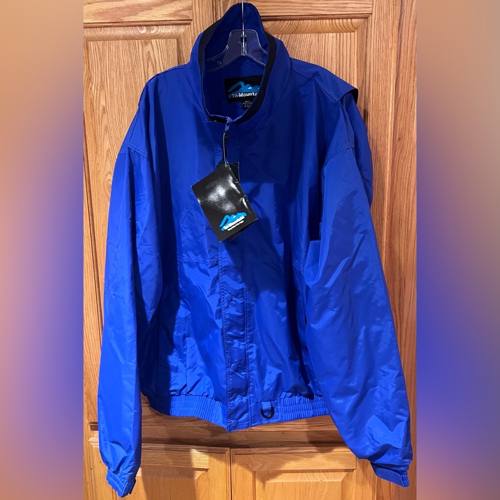 Tri-Mountain Back Country‎ Water Resistant 6800 Nylon Jacket Blue Size 3XLT